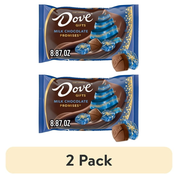 (2 pack) Dove Promises Milk Chocolate Christmas Candy Gifts - 8.87 oz Bag