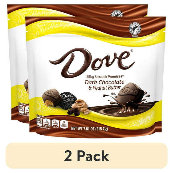 (2 pack) Dove Promises Peanut Butter & Dark Chocolate Candy - 7.61 oz Bag