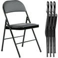 thumbnail image 1 of MAYEERTY 2 Pack All-Steel Metal Folding Chair for Home, Office, Party, Double Braced, Black, 1 of 9