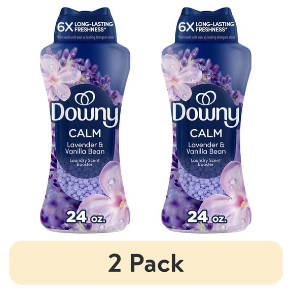 (2 pack) Downy Laundry Scent Beads, In-Wash Scent Booster, Infusions Calm Lavender and Vanilla Bean Scent, 24 oz