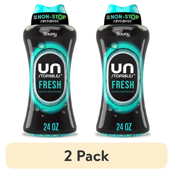(2 pack) Downy Unstopables In-Wash Scent Booster Beads, Fresh Scent, 24 oz