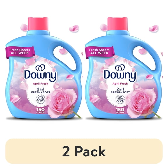 (2 pack) Downy Liquid Fabric Softener, April Fresh Scent, 111 fl oz, 150 Loads