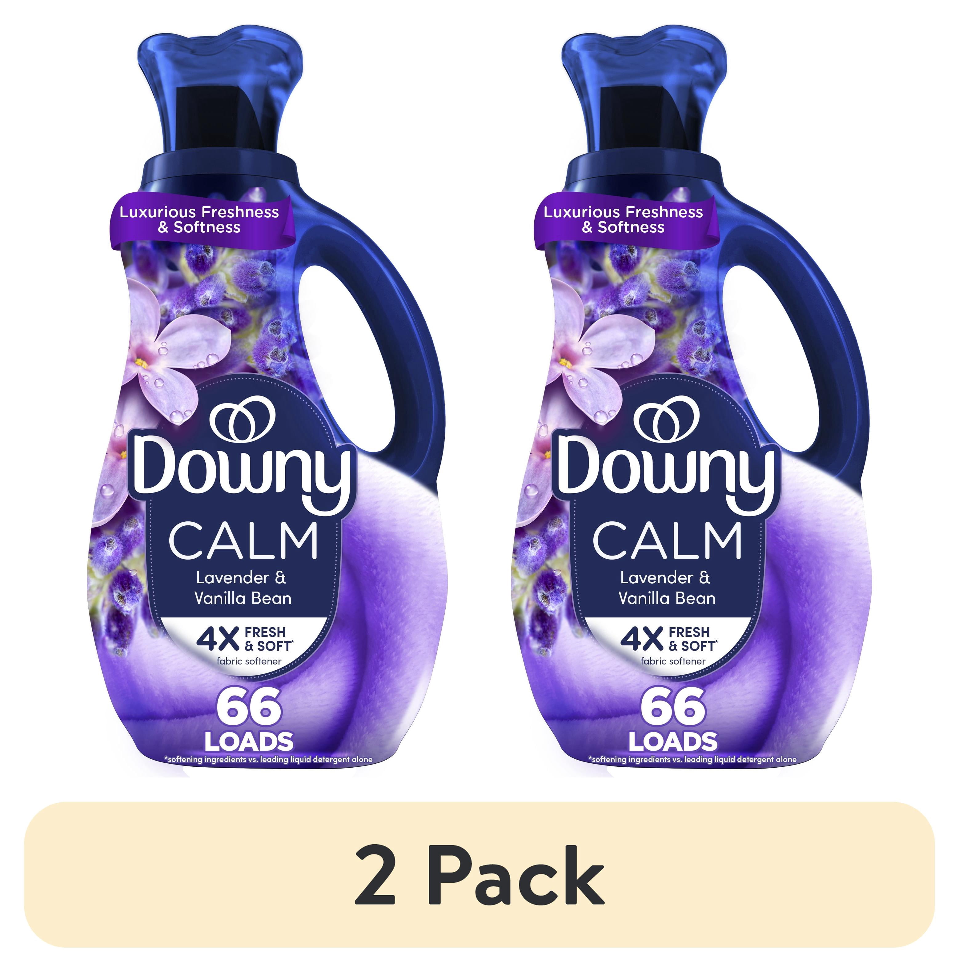 (2 pack) Downy Ultra Soft Fabric Softener Liquid, Calm, Lavender and Vanilla Bean, 44 fl oz, 66 Loads