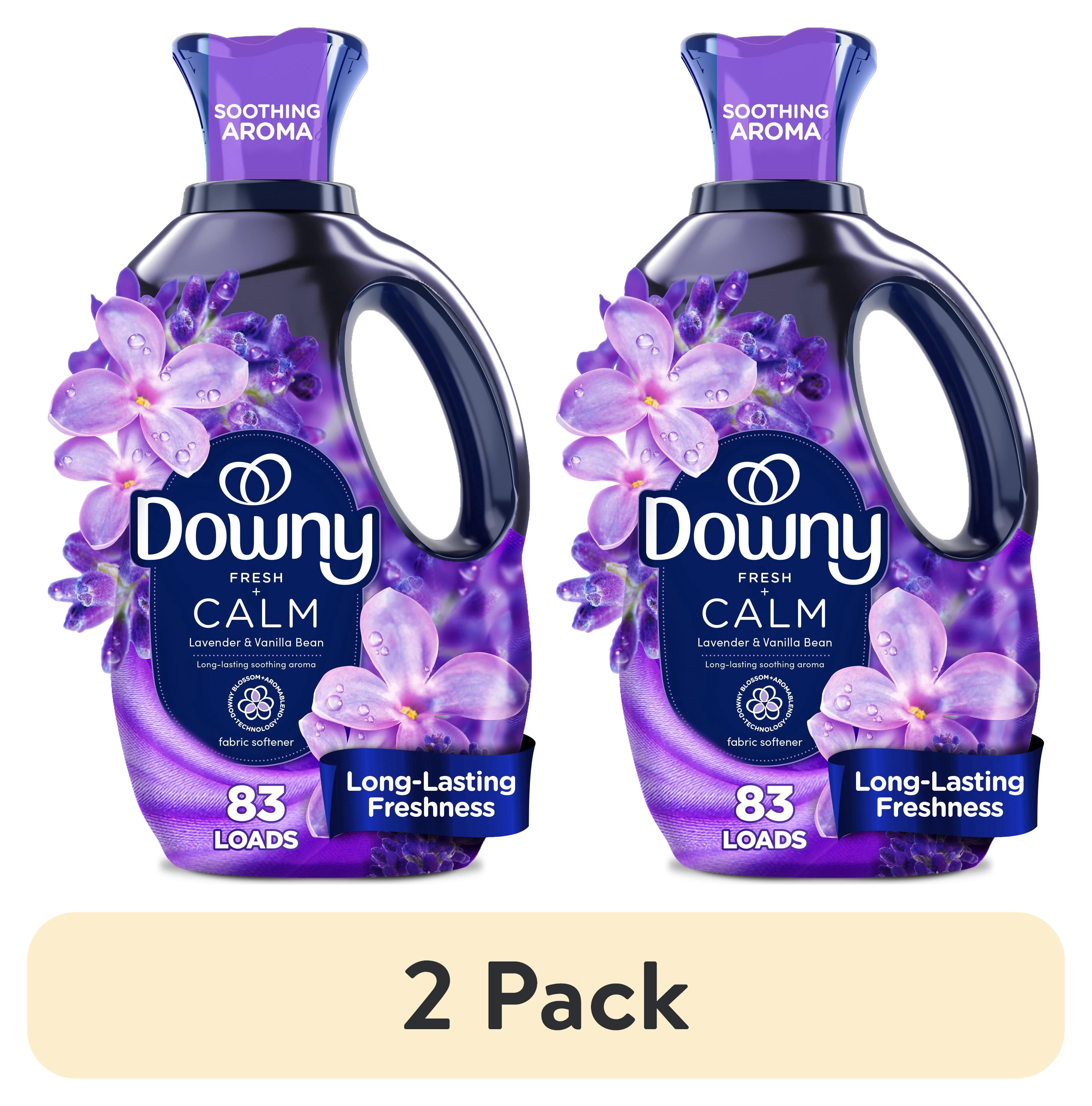 (2 pack) Downy Ultra Soft Liquid Fabric Softener and Conditioner, Calm, Lavender & Vanilla Bean Scent, 56 fl oz, 83 Loads