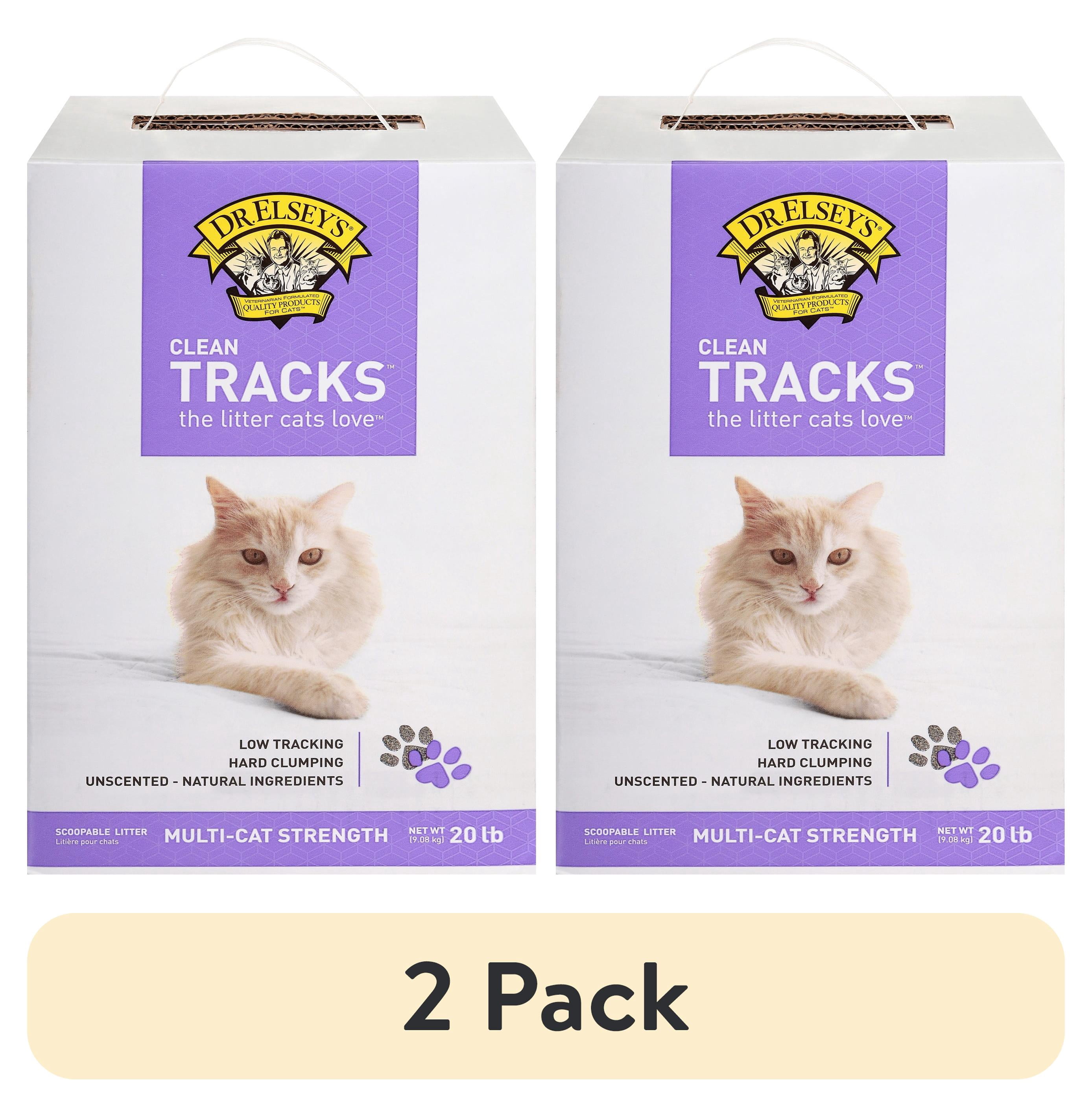 (2 pack) Dr. Elsey's Clean Tracks Clumping Clay Cat Litter 20 lb. Box