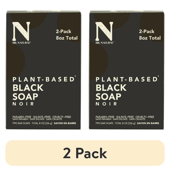 (2 pack) Dr. Natural - Bar Soap Black 2pk - 8oz