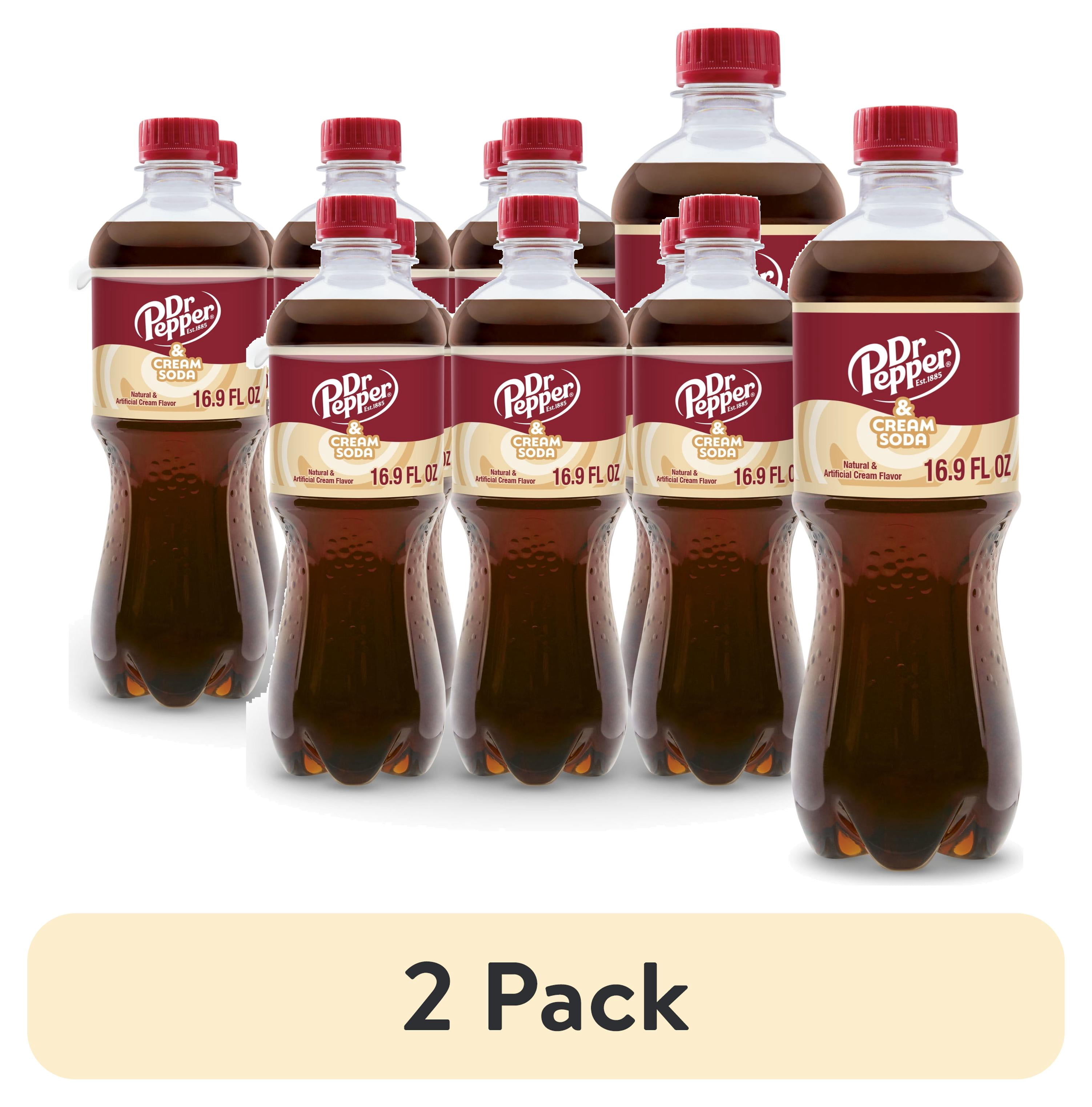 Dr Pepper Diet Cream Soda Pop, 16.9 fl oz, Six Pack Bottles
