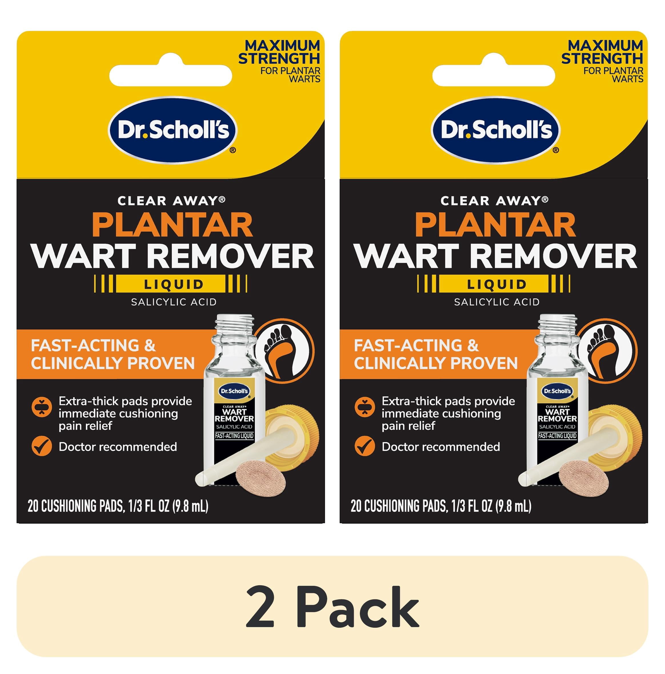 (2 pack) Dr. Scholl's Clear Away Plantar Wart Remover Liquid, 20 Treatments