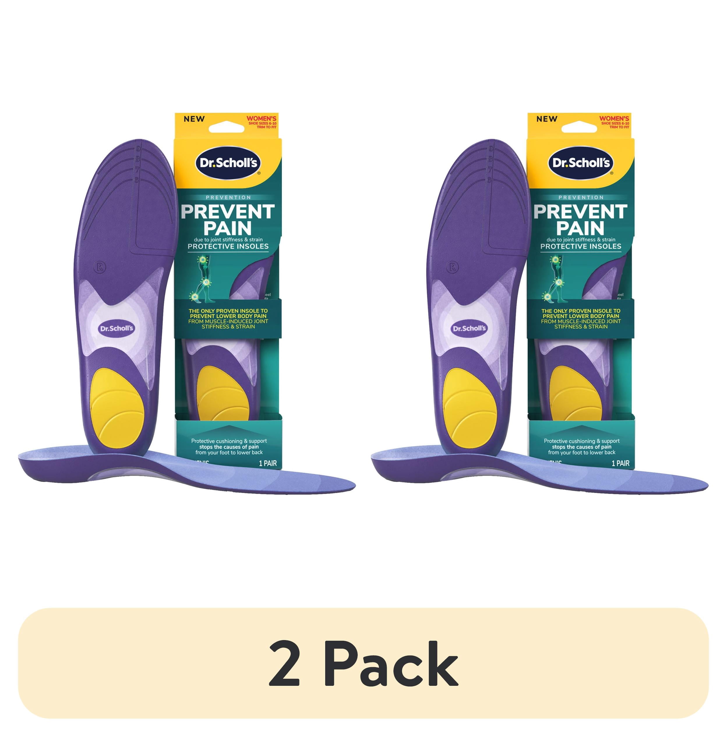 (2 pack) Dr. Scholl's Prevent Pain Foam Cushioning Insoles, Women Shoe Sizes 6-10, 1 Pair