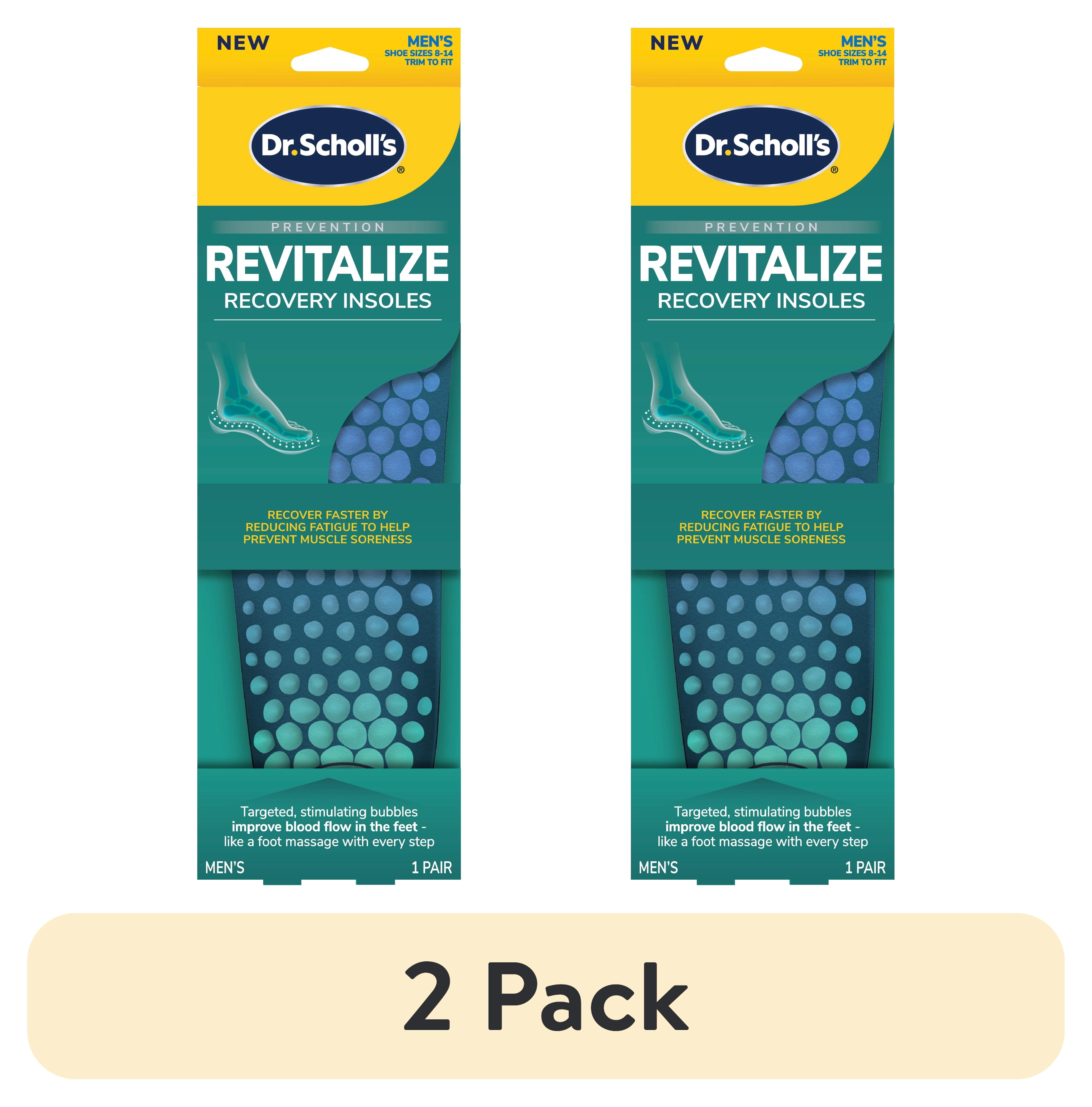 (2 pack) Dr. Scholl's Revitalize Recovery Insole Orthotics, Men Shoe Size 8-14, 1 Pair