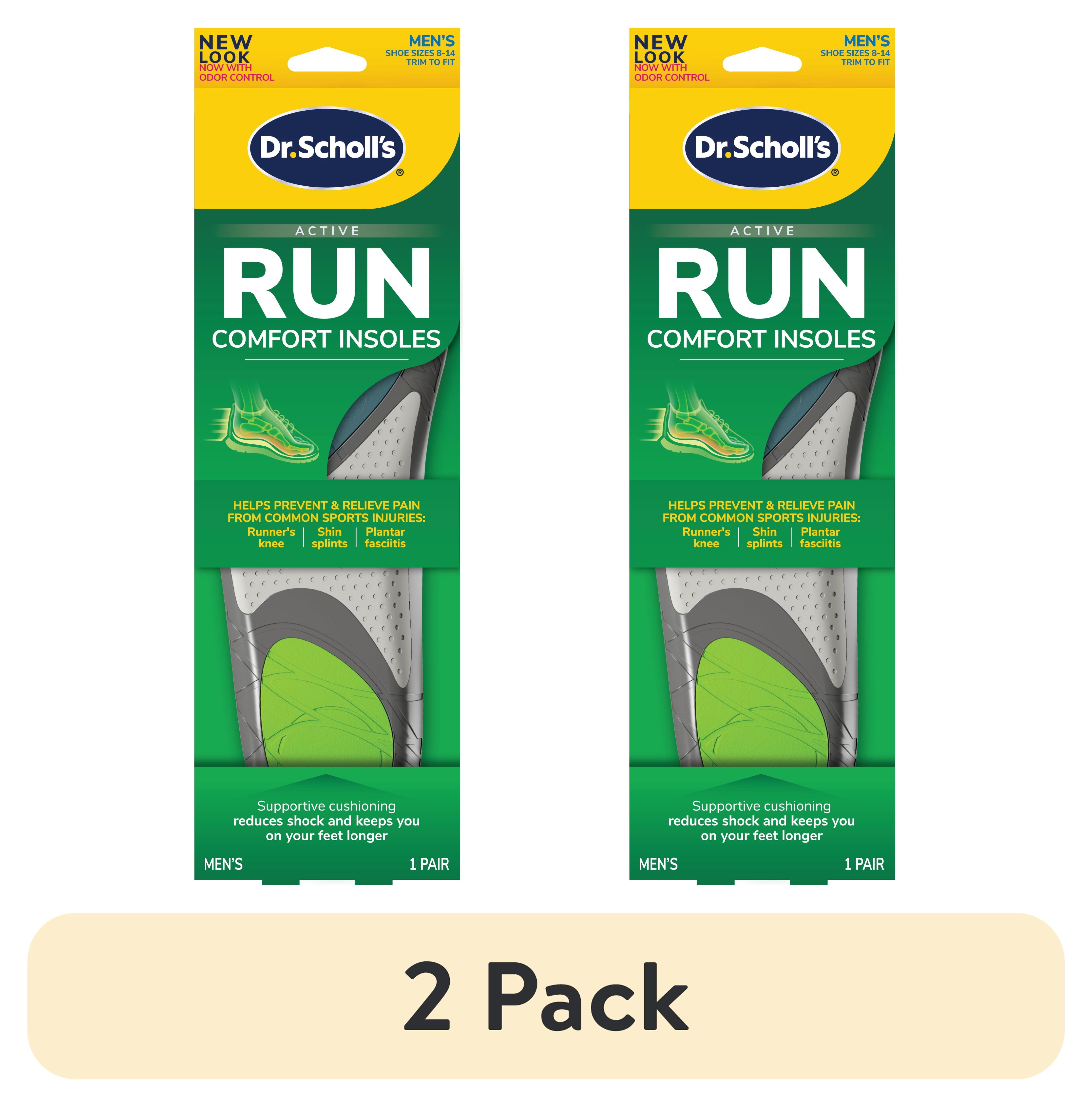 (2 pack) Dr. Scholl's® Run Active Comfort Foam Insoles, Men Shoe Sizes 8-14, 1 Pair, Trim to Fit