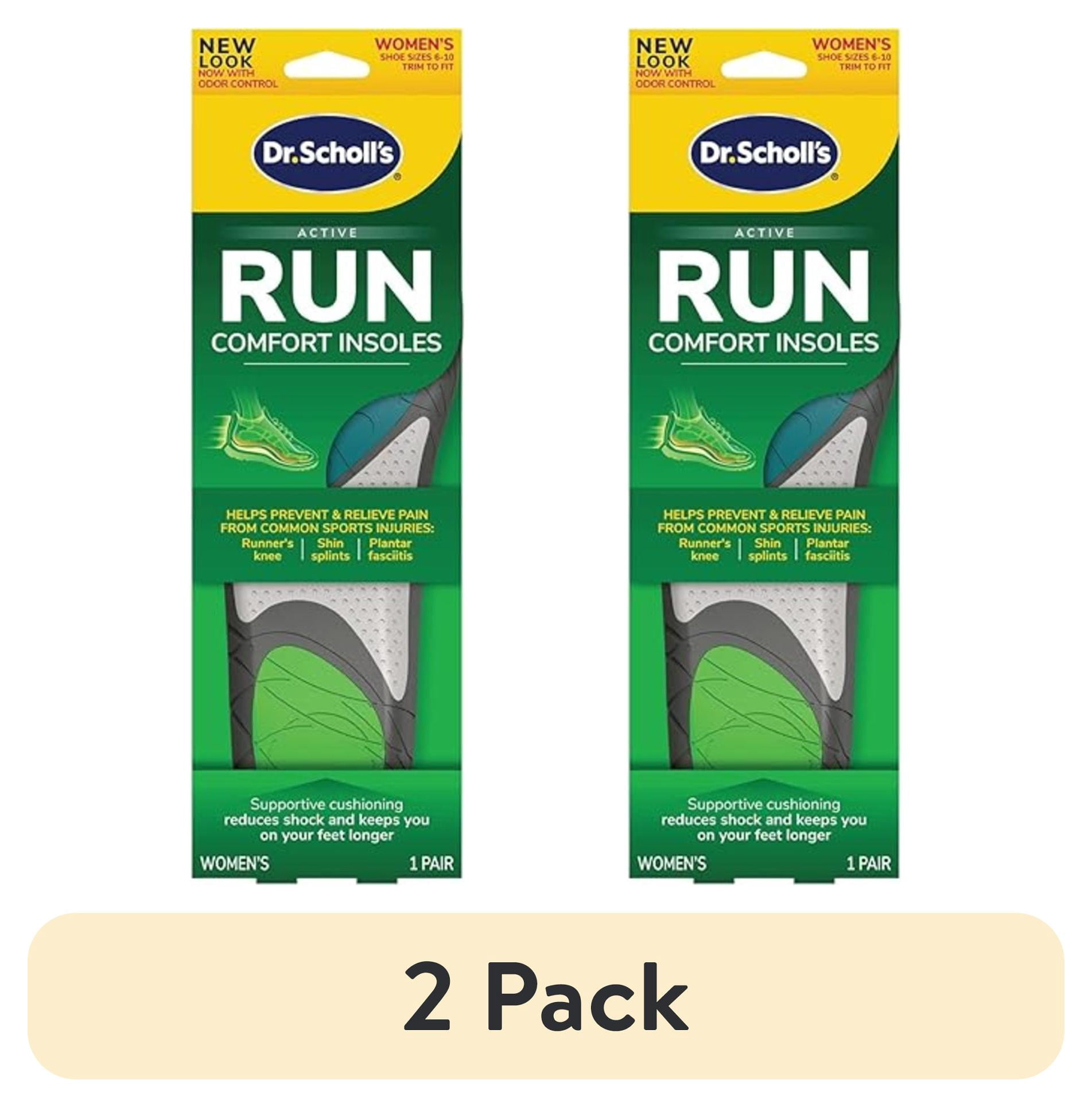 (2 pack) Dr. Scholl's® Run Active Comfort Foam Insoles, Women Shoe Sizes 5.5-10, 1 Pair, Trim to Fit