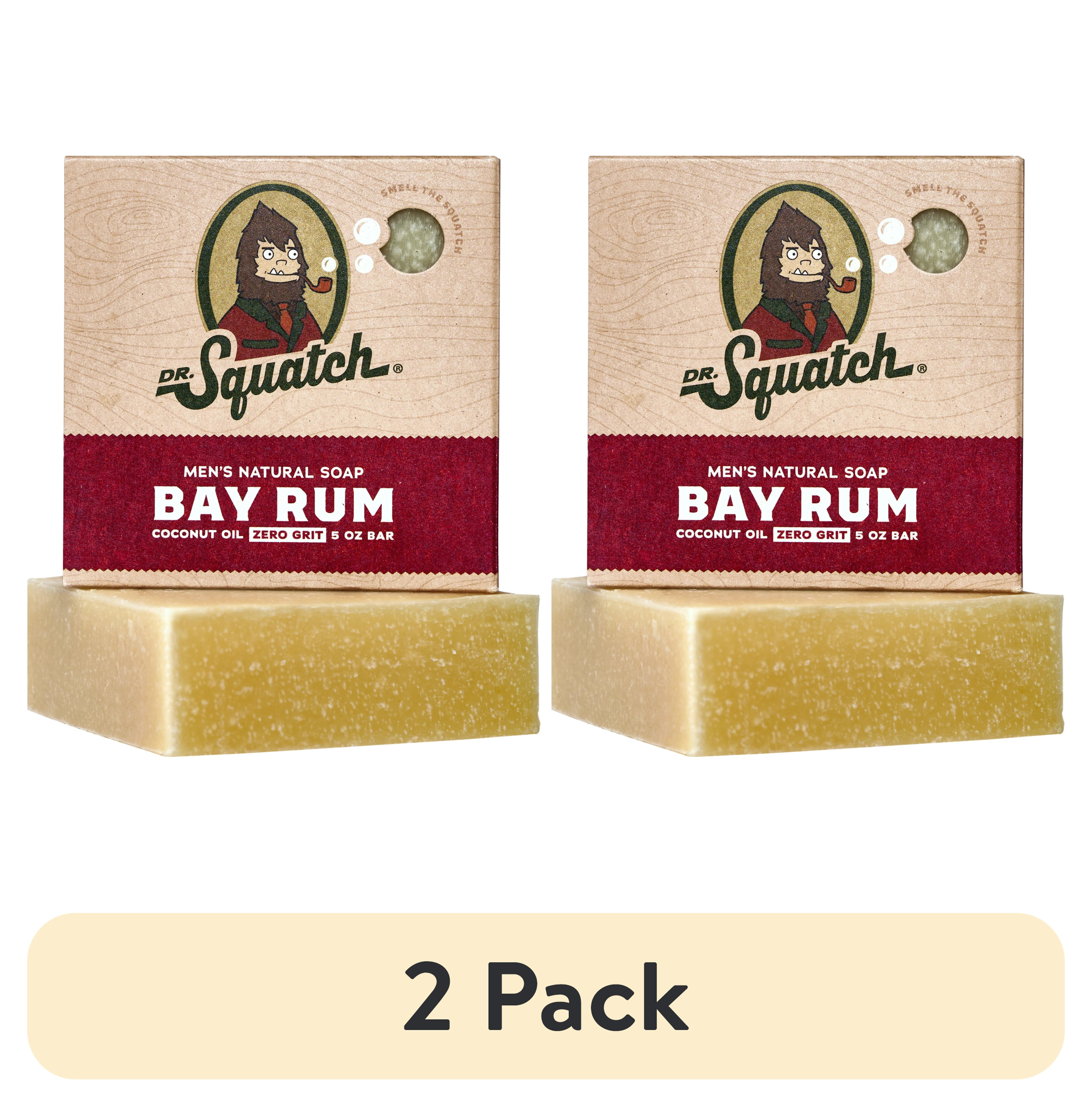 (2 pack) Dr. Squatch Men's Soap, Natural Bar Soap for Men, Bay Rum, 5 oz