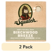 2 pack Dr. Squatch Mens Soap, Natural Bar Soap for Men, Birchwood Breeze, 5 oz