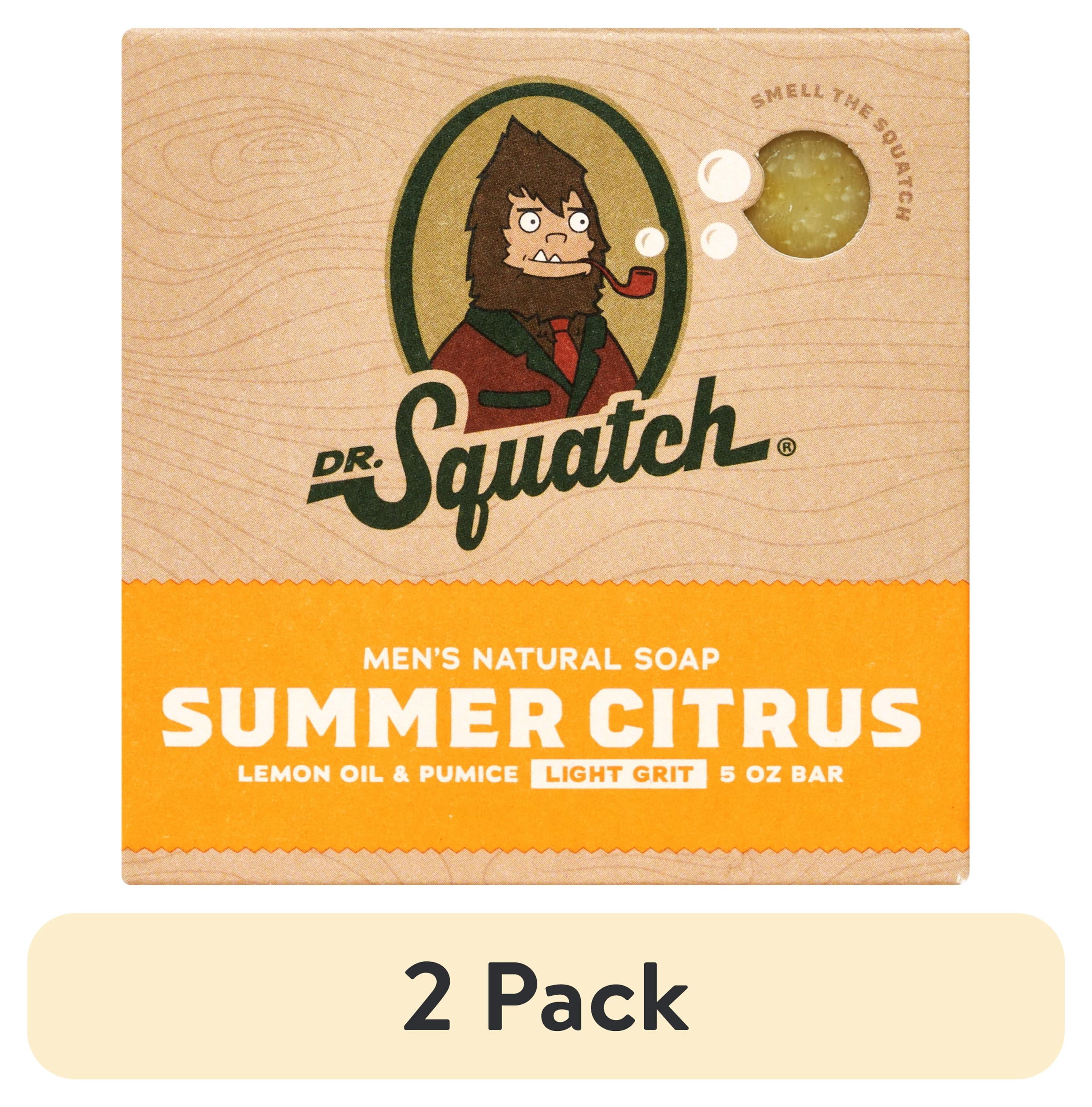 (2 pack) Dr. Squatch Men's Soap, Natural Bar Soap for Men, Summer Citrus, 5 oz