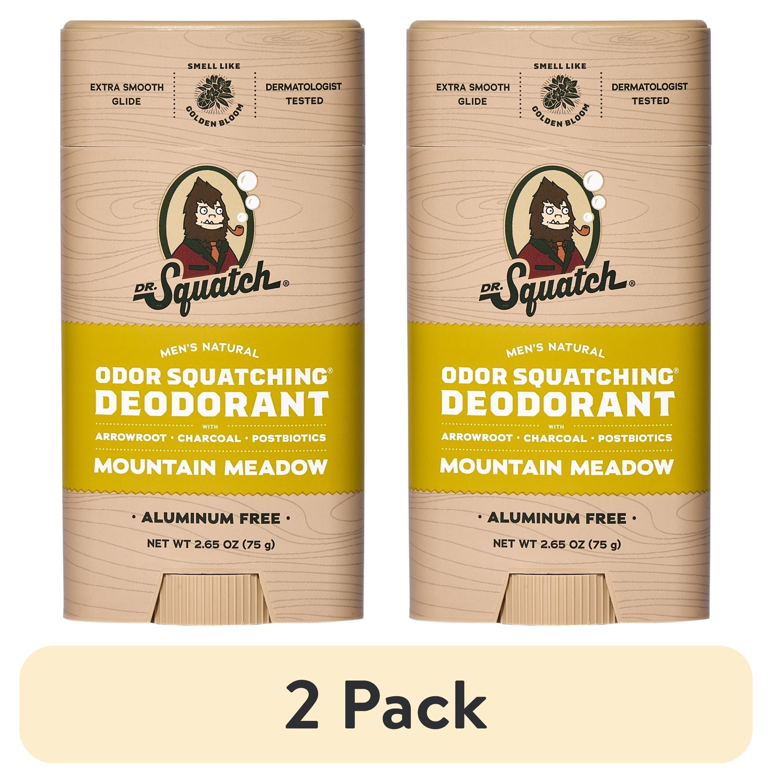(2 pack) Dr. Squatch Mens Aluminum Free Deodorant, Natural Deodorant for Men, Mountain Meadow, 2.65 Oz