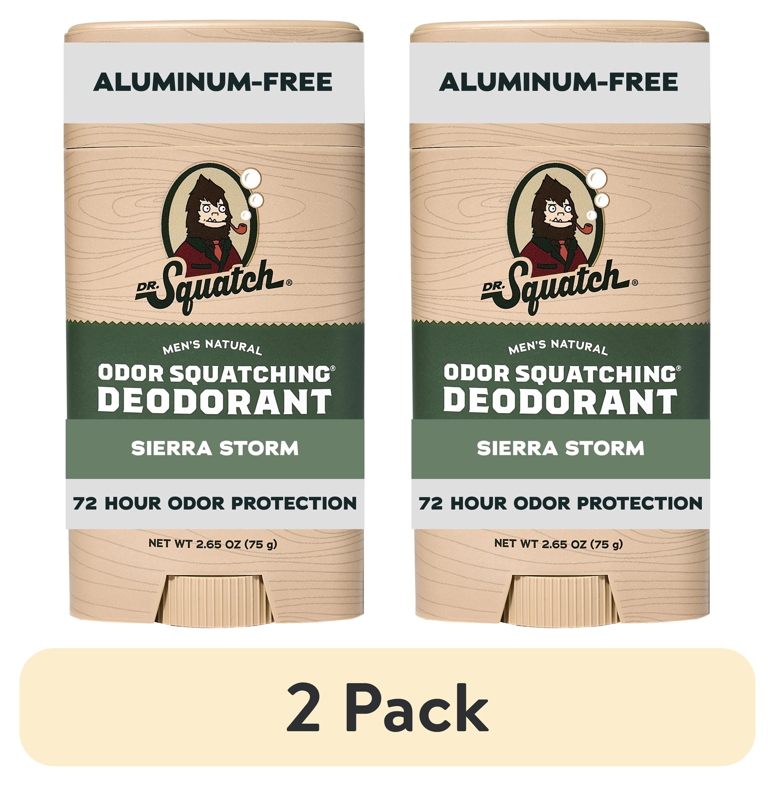 (2 pack) Dr. Squatch Mens Aluminum Free Deodorant, Natural Deodorant for Men, Sierra Storm, 2.65 Oz