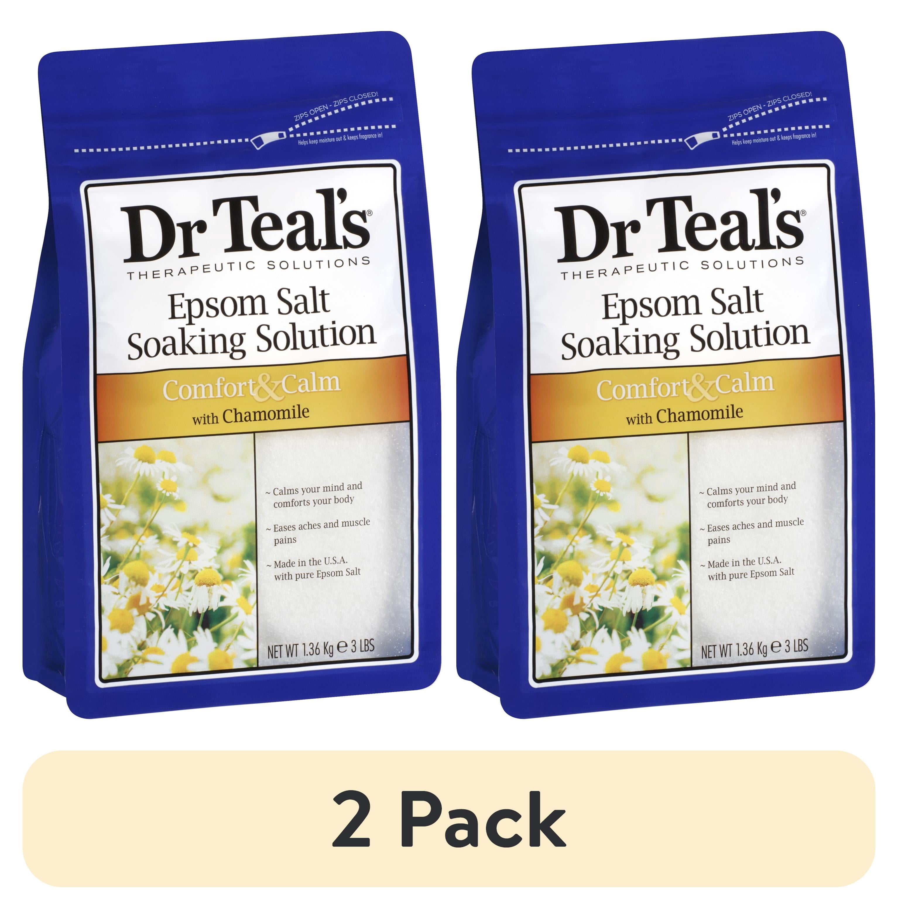 (2 pack) Dr Teal's Epsom Salt Soaking Solution, Chamomile, 48 Oz