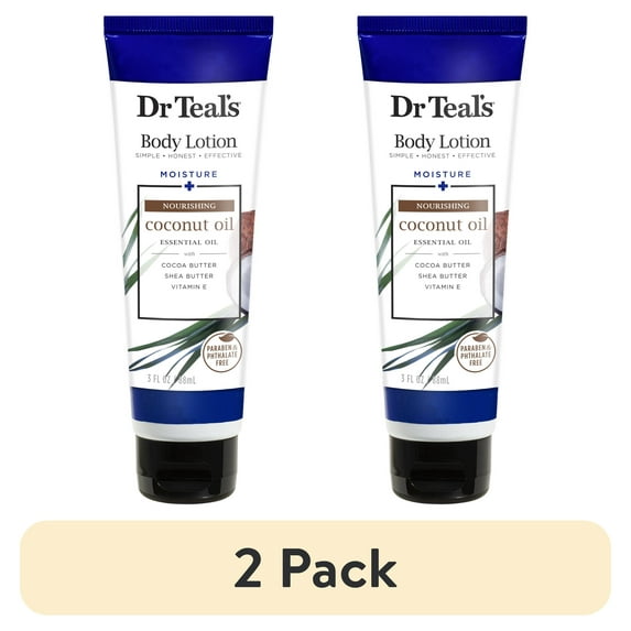 (2 pack) Dr Teal's Nourishing Coconut Oil Body Lotion, 3 Oz.