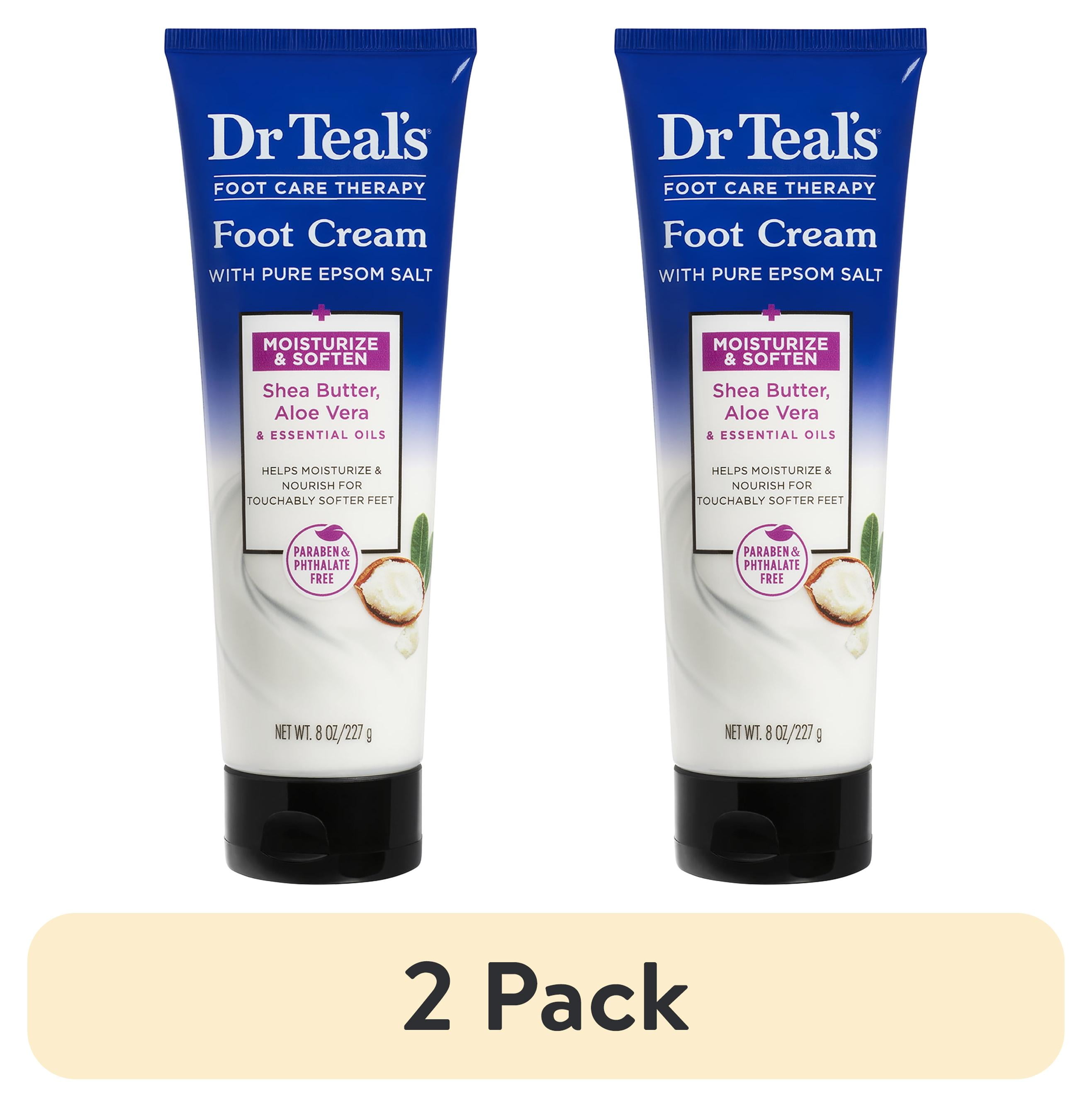 Dr Teal's Pure Epsom Salt Foot Cream Pure Epsom Salt Foot Cream with Shea Butter & Aloe Vera & Vitamin E By Dr Teal's - 8 oz Dr Teal's Pure Epsom Salt Foot Cream Pure Epsom Salt Foot Cream with Shea Butter & Aloe Vera & Vitamin E By Dr Teal's - 8 oz