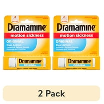 (2 pack) Dramamine Original, Motion Sickness Relief, Sensitive Stomach Travel Vial, 12 Count