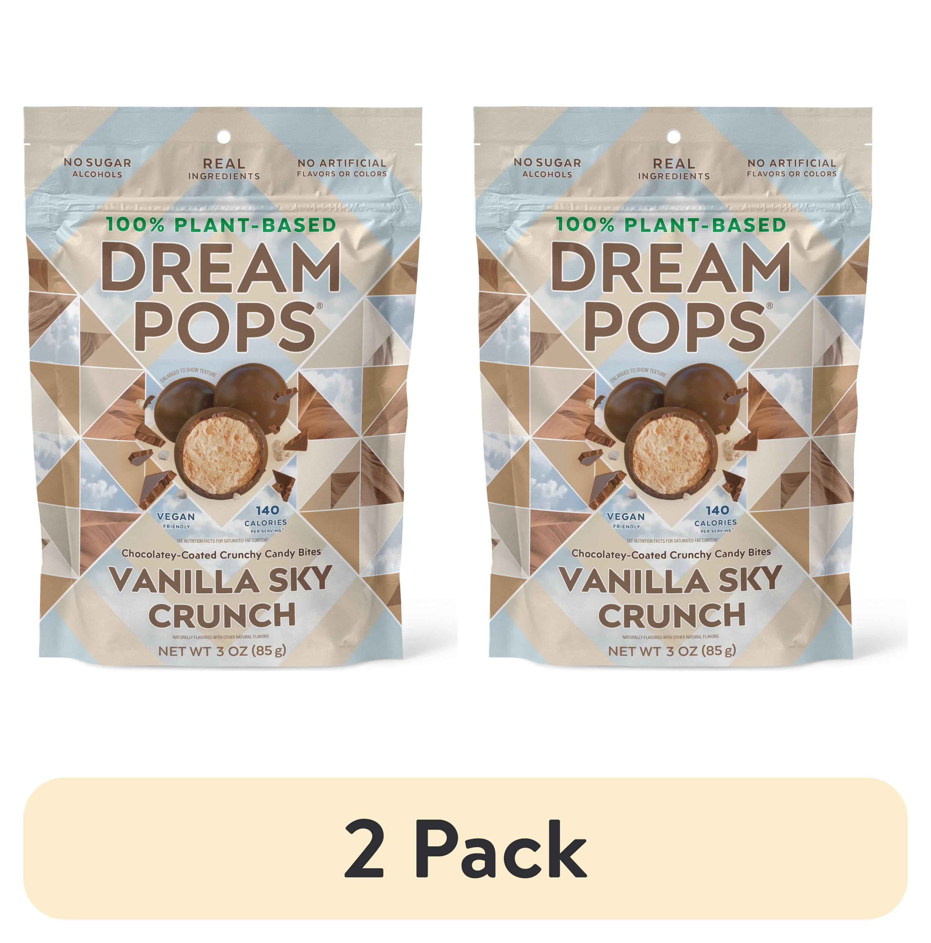 (2 pack) Dream Pops Plant-Based Chocolate Bites, Vanilla Sky Crunch