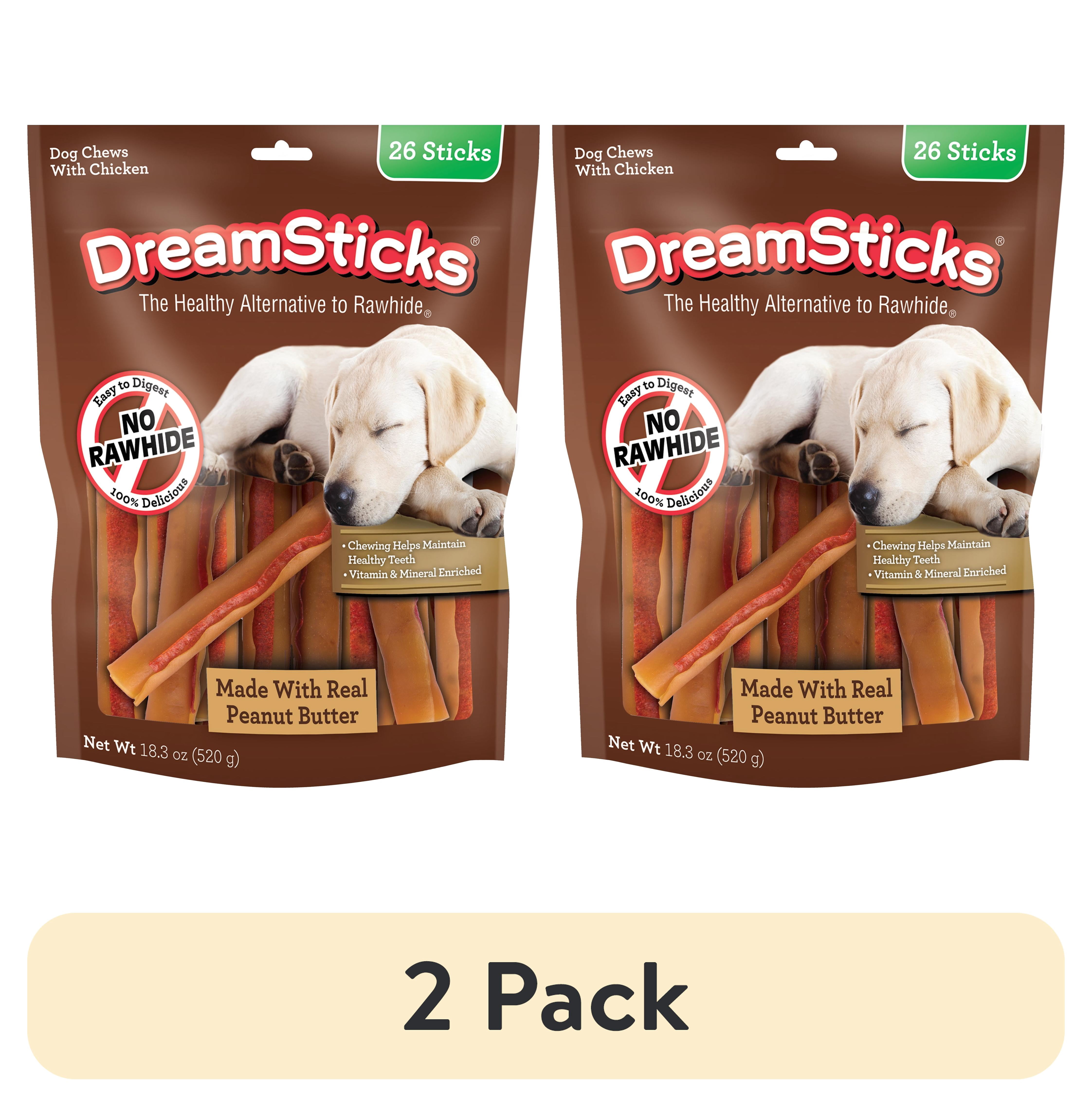 (2 pack) DreamBone DreamSticks with Real Chicken, Rawhide-Free Dog Chews, 18.3 Oz. (26 Count)