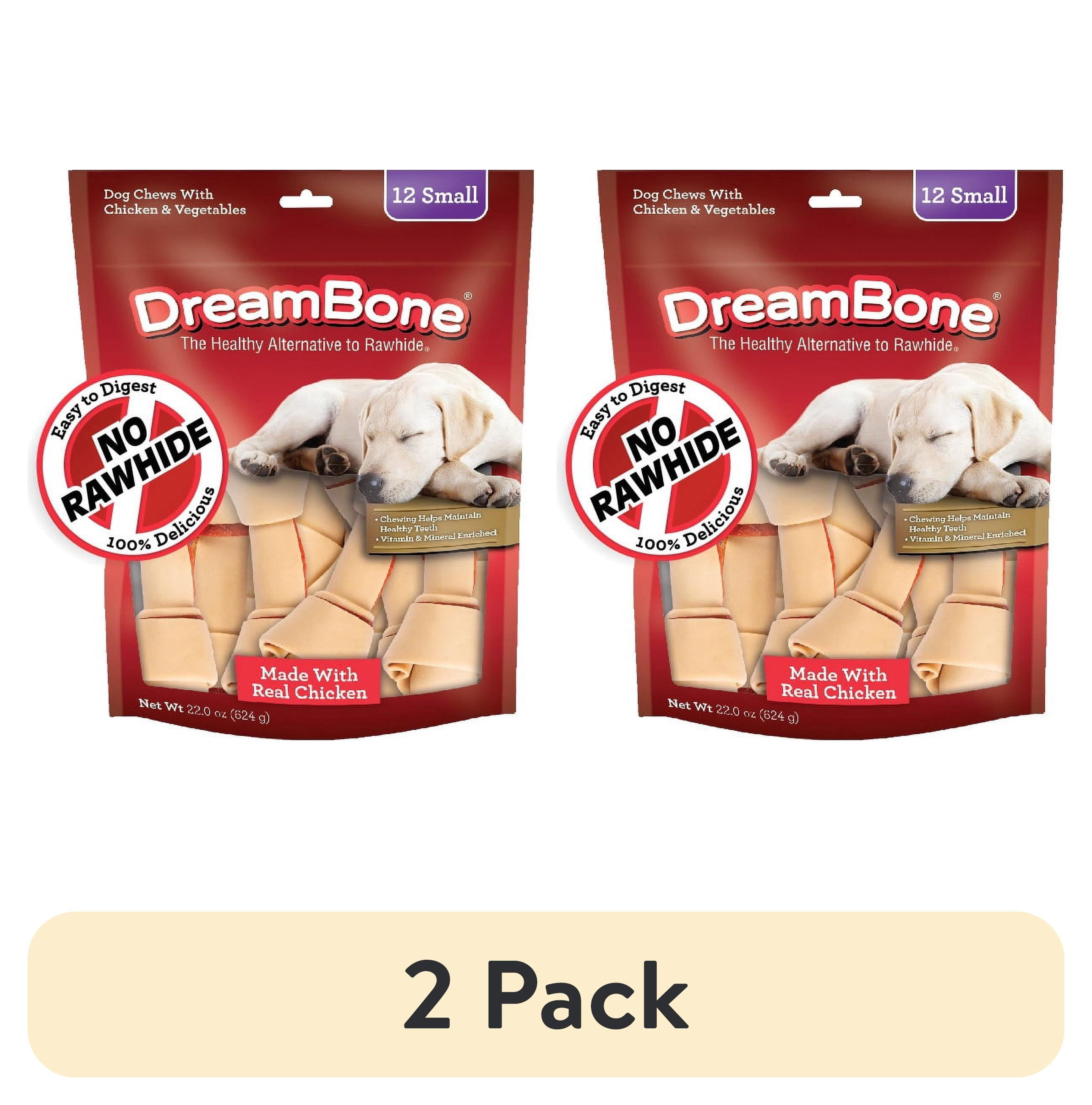 (2 pack) DreamBone Small Chews with Real Chicken, Rawhide-Free Chews for Dogs, 12 Count