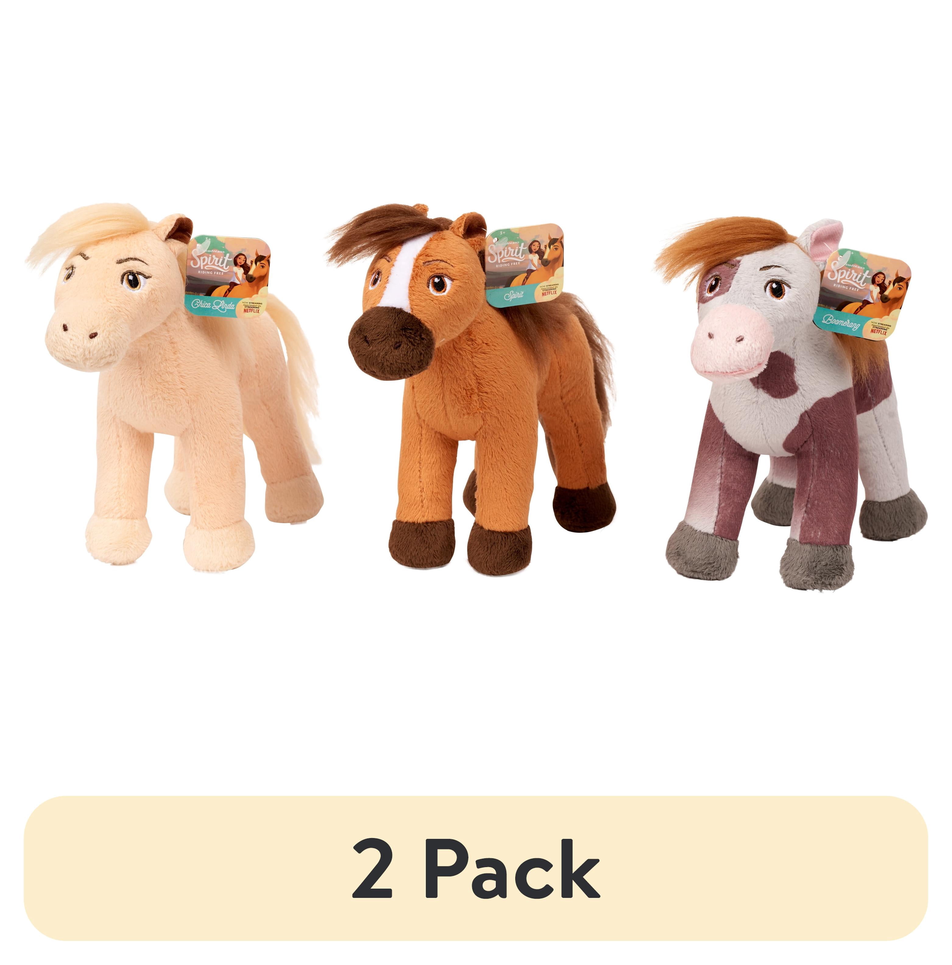 (2 pack) DreamWorks Spirit Riding Free Bean Plush 3-Pack, Kids Toys for Ages 3 Up, Gifts and Presents