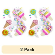 (2 pack) Dress It Up Buttons, Ice Cream and Sprinkles, Sewing Fasteners, Multi-Color, 5 Pieces
