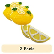 (2 pack) Dress It Up Buttons, Lemons, Sewing Fasteners, Multi-Color, 5 Pieces