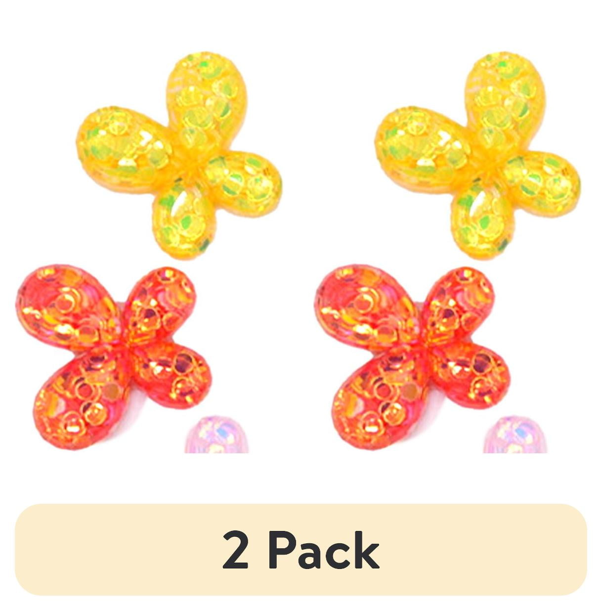 (2 pack) Dress It Up Buttons, Sparkle Butterflies, Sewing Fasteners, 6 Pieces