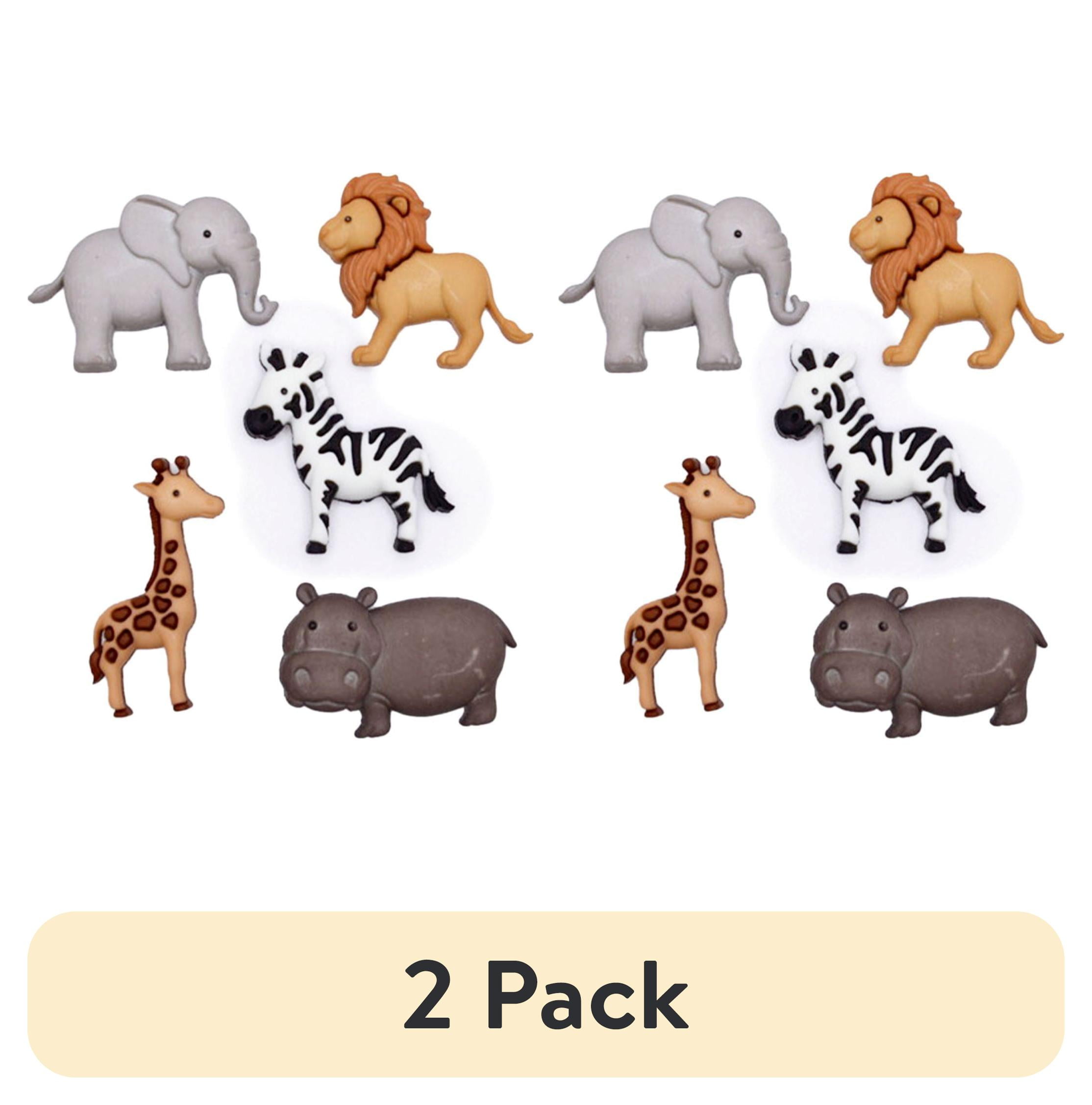 Jesse James Zoo Cuties Buttons - Cute Animal Embellishments For Crafts, Clothing, And Home Decor Projects
