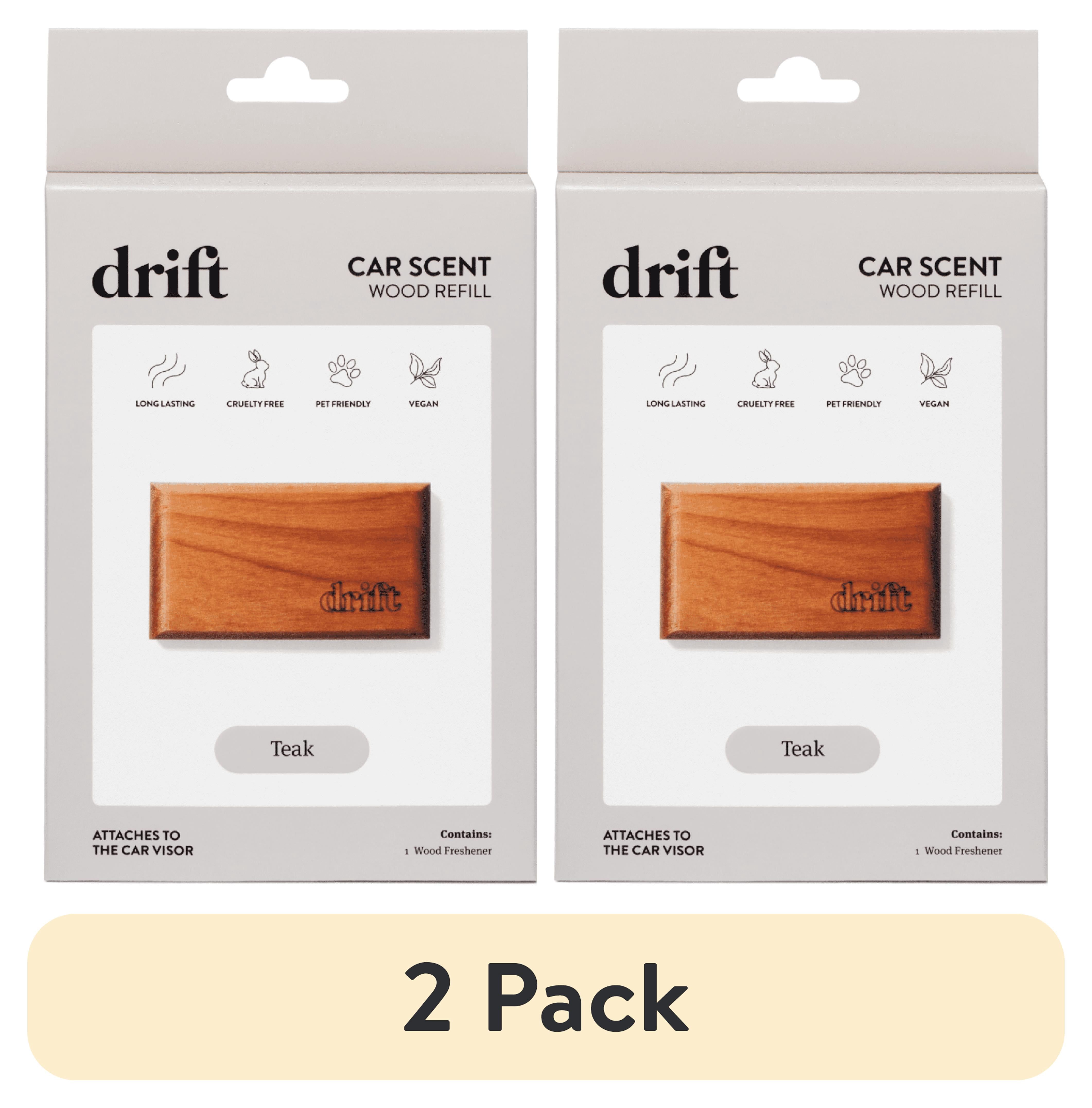 (2 pack) Drift At Walmart Wood Car Air Freshener Single Refill - Teak