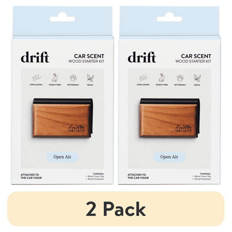 2 pack) Drift At Walmart Wood Car Air Freshener Starter Kit - Open