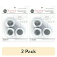 thumbnail image 1 of (2 pack) Dritz Curtain Grommets, 1" (25 mm) Inner Diameter, Heavy-Duty Plastic, Brushed Silver Color, Snap-On Design, Tool-Free Installation, 8-Pack, 1 of 7