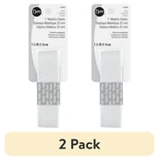 (2 pack) Dritz 1" Sewing & Crafting Metallic Elastic White 1.25 Yards