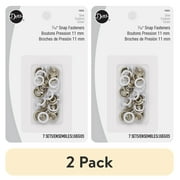 (2 pack) Dritz Snap Fasteners, 7 Count
