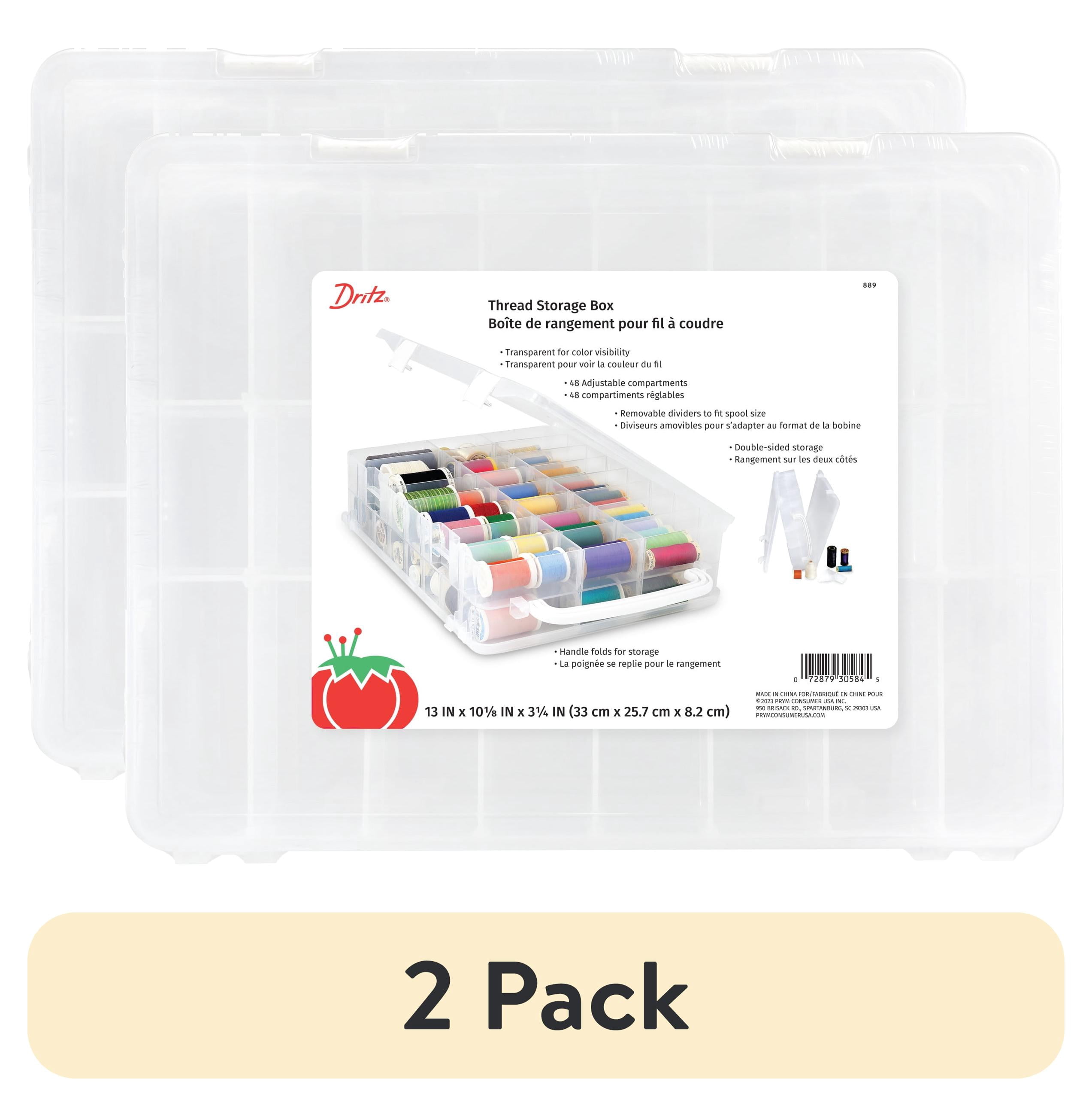 Dritz, Thread Storage Box, Stores 48 Spools, Double-sided