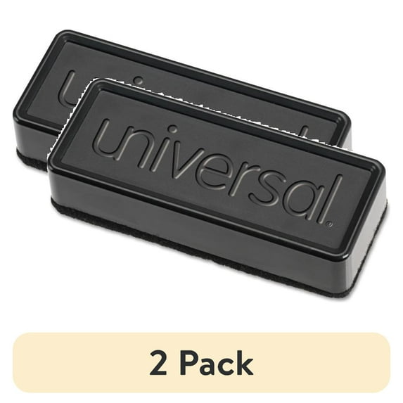 (2 pack) Universal 43663-UNV 5 in. x 1.75 in. x 1 in. Dry Erase Whiteboard Eraser