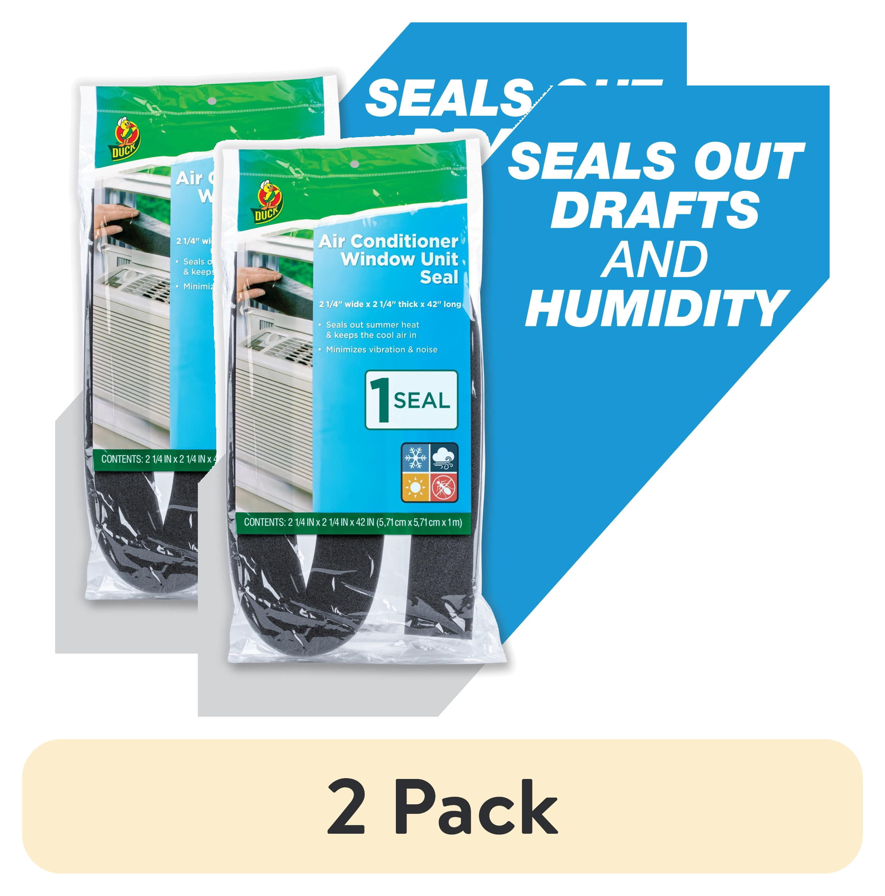 (2 pack) Duck Brand, 2.25 Inch X 2.25 Inch X 42 Inch Window Air Conditioner Insulating Seal, Noise Reducing