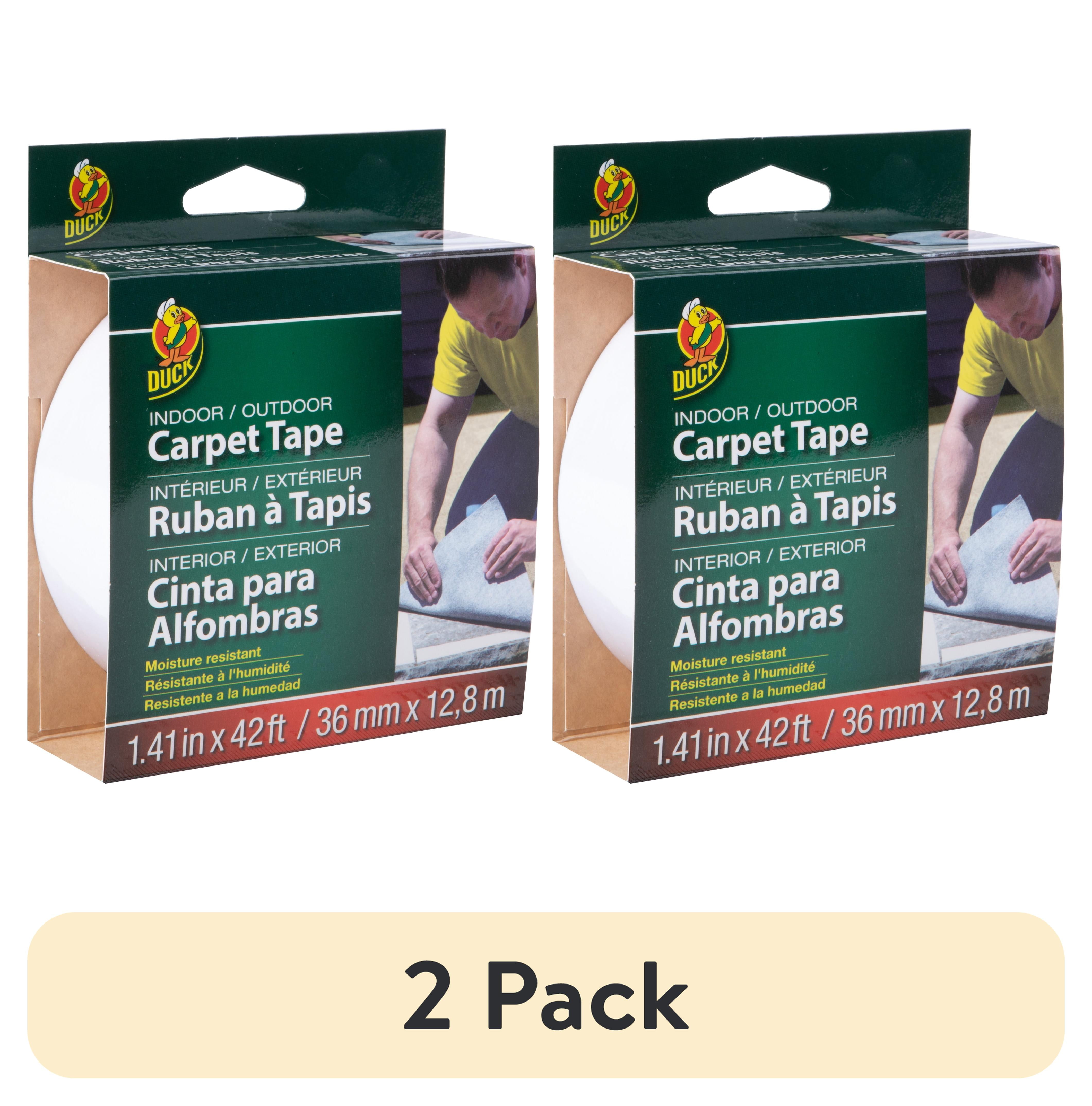 (2 pack) Duck Brand 1.41 in. x 42 ft. Indoor/Outdoor Carpet Tape, White