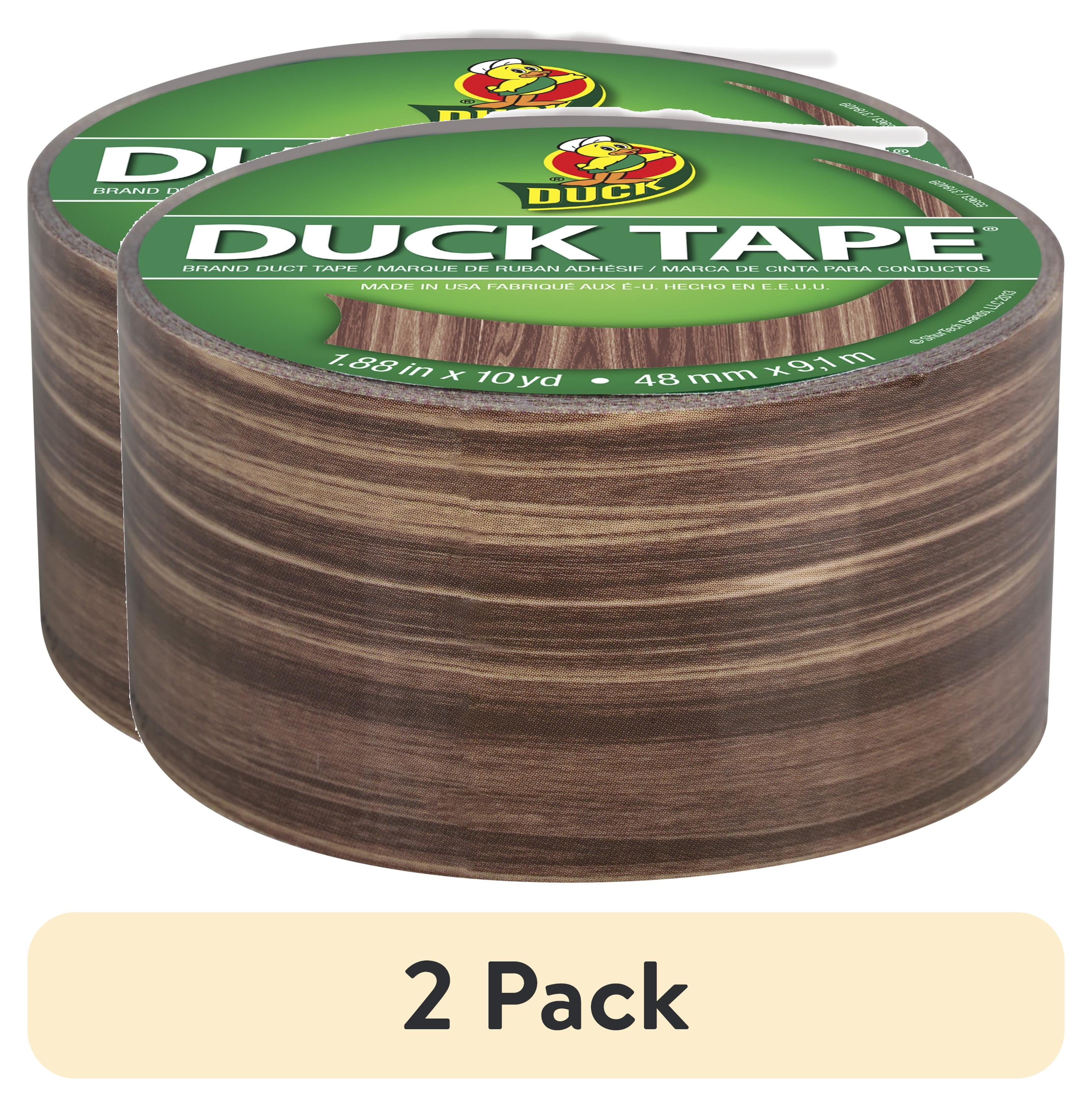 (2 pack) Duck Brand 1.88 in. x 10 yd. Brown Wood Grain Printed Duct Tape