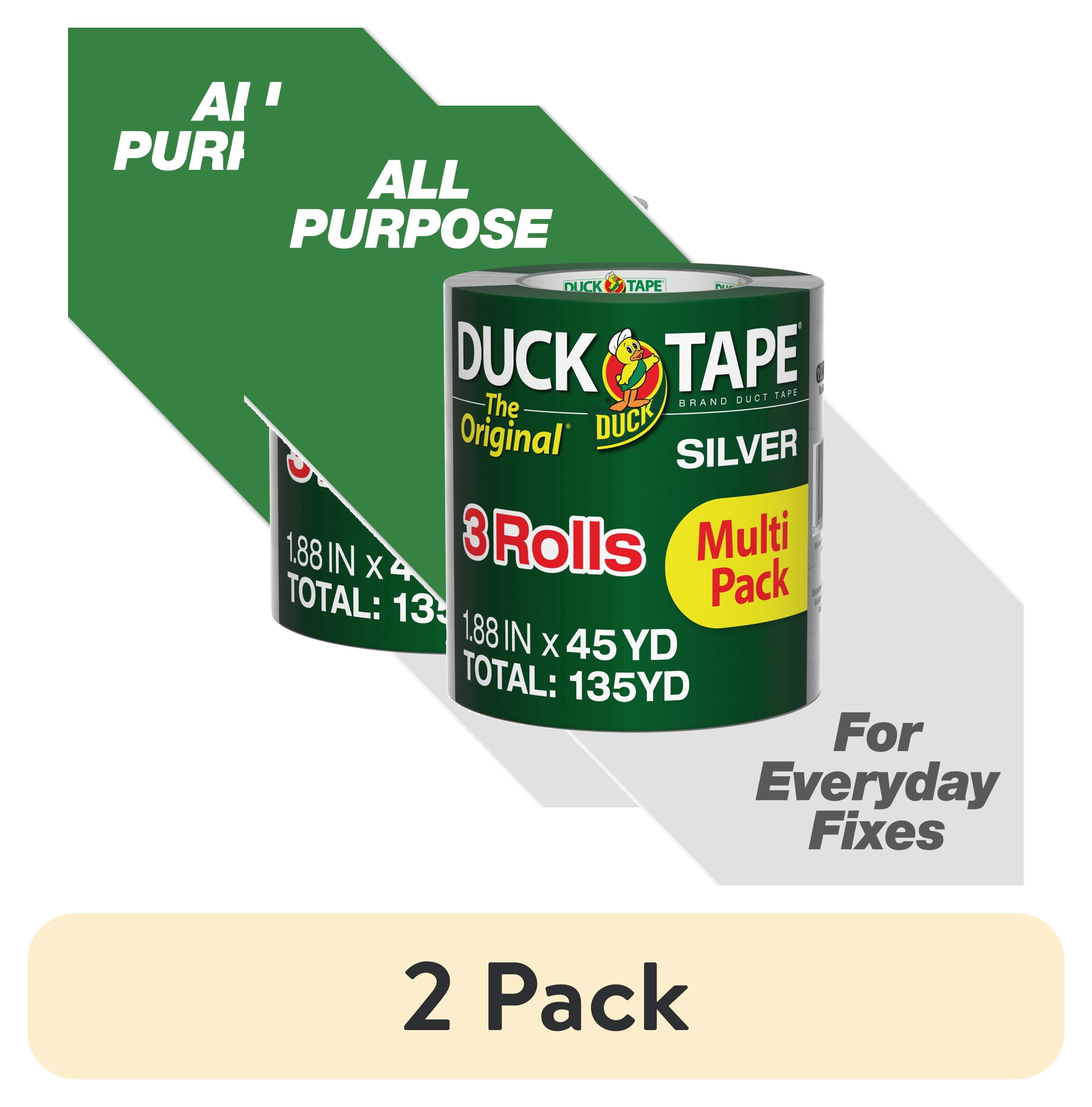 (2 pack) The Original Duck Tape Brand Duct Tape, 1.88 in. x 45 yd., 3 Rolls, Silver