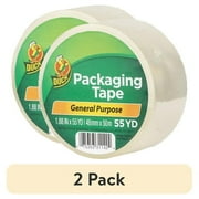 (2 pack) Duck Brand General Purpose Packaging Tape, 1.88 in. x 55 yd., Clear, 1 Roll