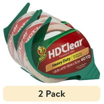 (2 pack) Duck Brand HD Clear Heavy Duty Acrylic Packing Tape, Clear, 1.88 in. x 40 yd.