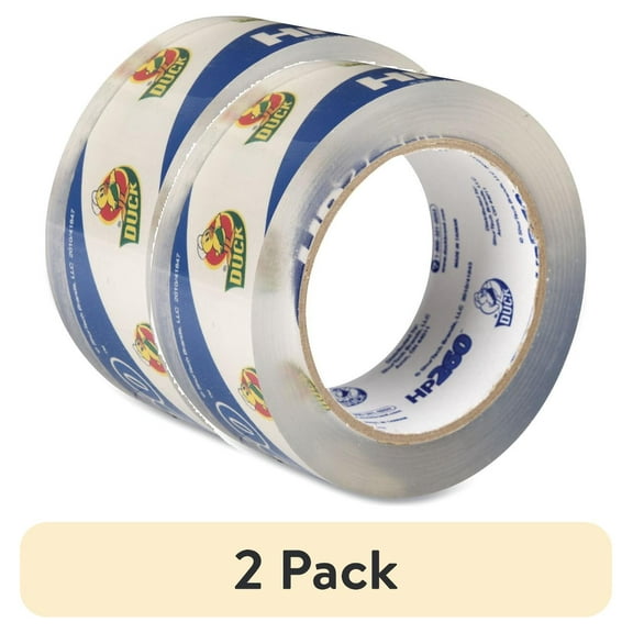 (2 pack) Duck Brand HP260 Packing Tape, Clear, 1 / Roll (Quantity)