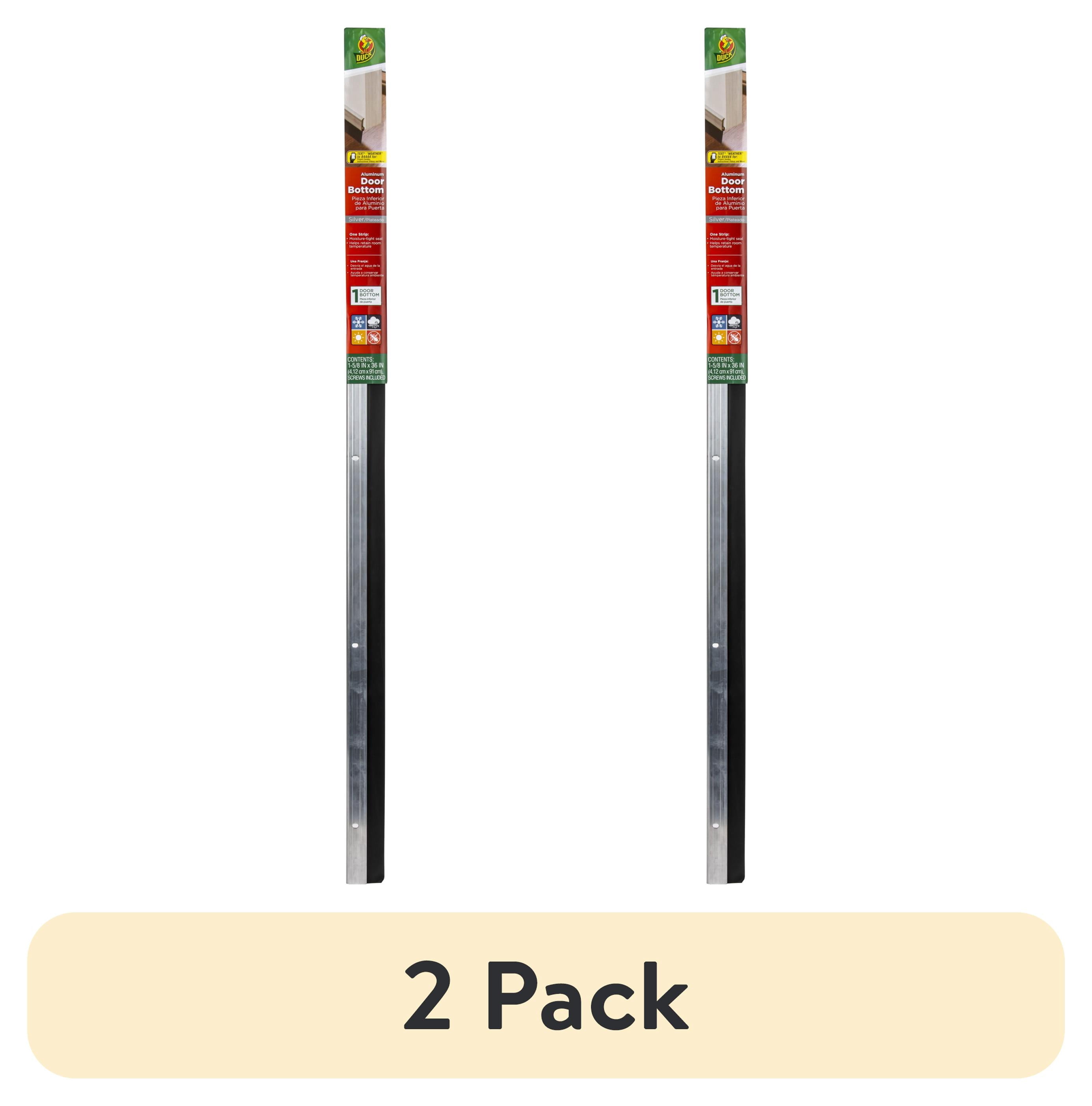 (2 pack) Duck Brand Silver Aluminum Door Bottom, 1.625 in. x 36 in.
