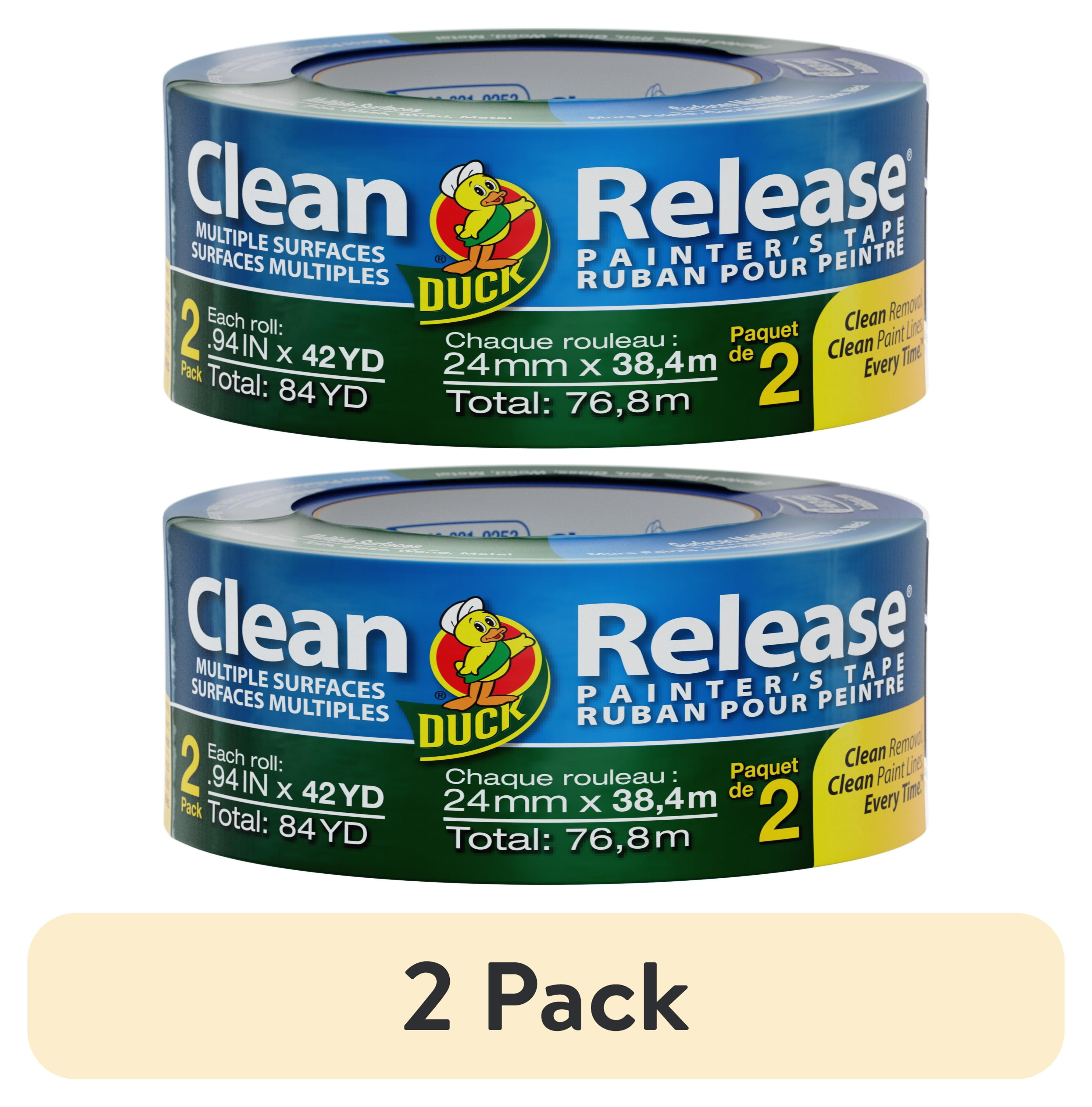 (2 pack) Duck Clean Release 0.94 in. x 42 yd. Blue Painter's Tape, 2 Rolls