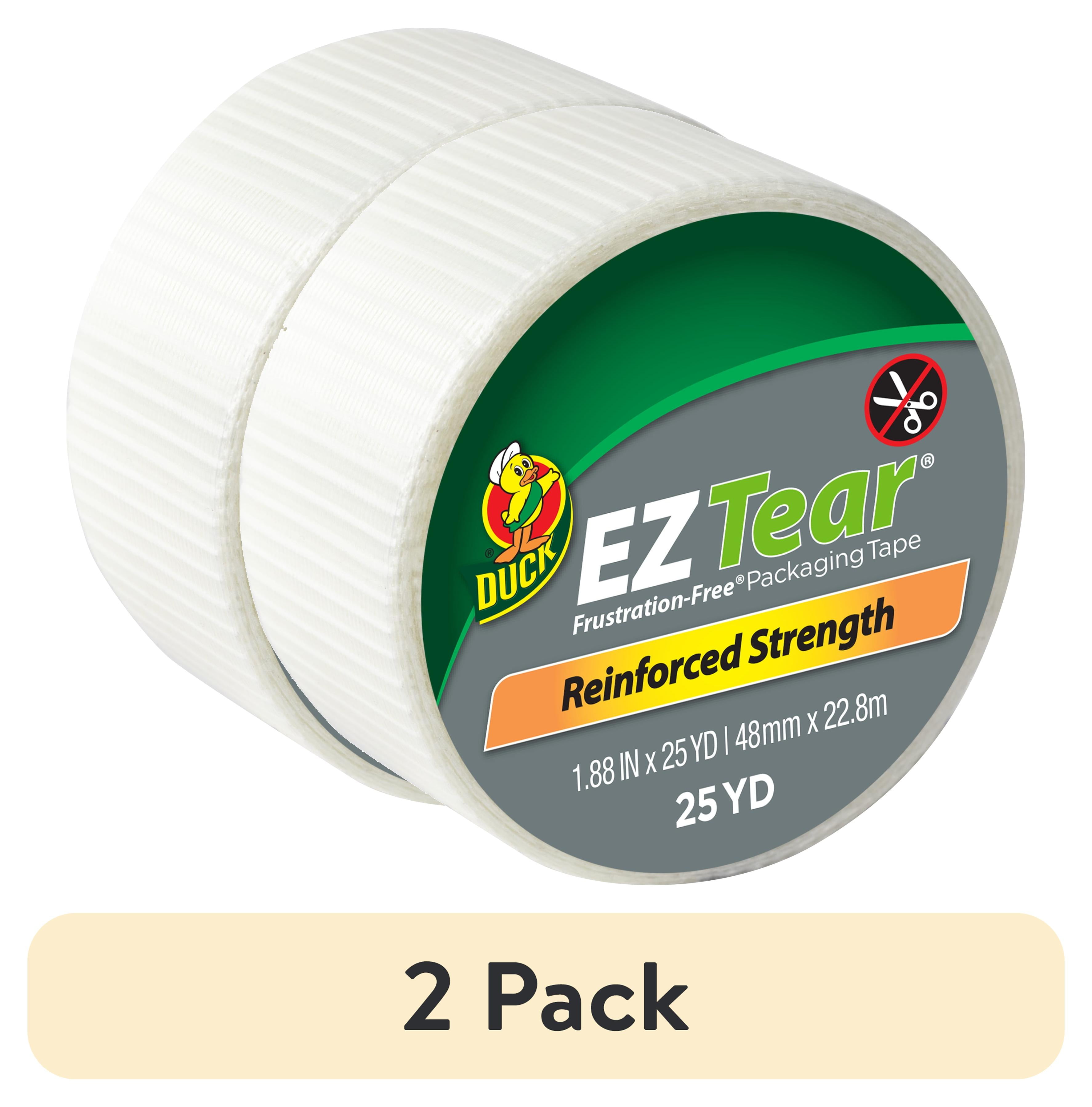 (2 pack) Duck EZ Start 1.88 in x 25 yd Non-transparent Packing Tape